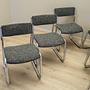 6x Chair Set Wood Brown 1980s 3