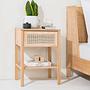 Nachttisch TAYLOR Rattan Eiche Teilmassiv Beige 3