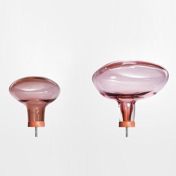 Bubble Wandhaken Groß Glas Rosa 2