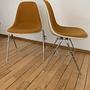 2x Eames Fiberglass Side Chair by Herman Miller Orange 0