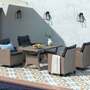Outdoor Loungesessel Polyrattan Beige 8