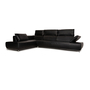 Volare Ecksofa Leder Schwarz 2