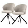 2x Kolmos Polsterstuhl Boucléstoff Beige 1