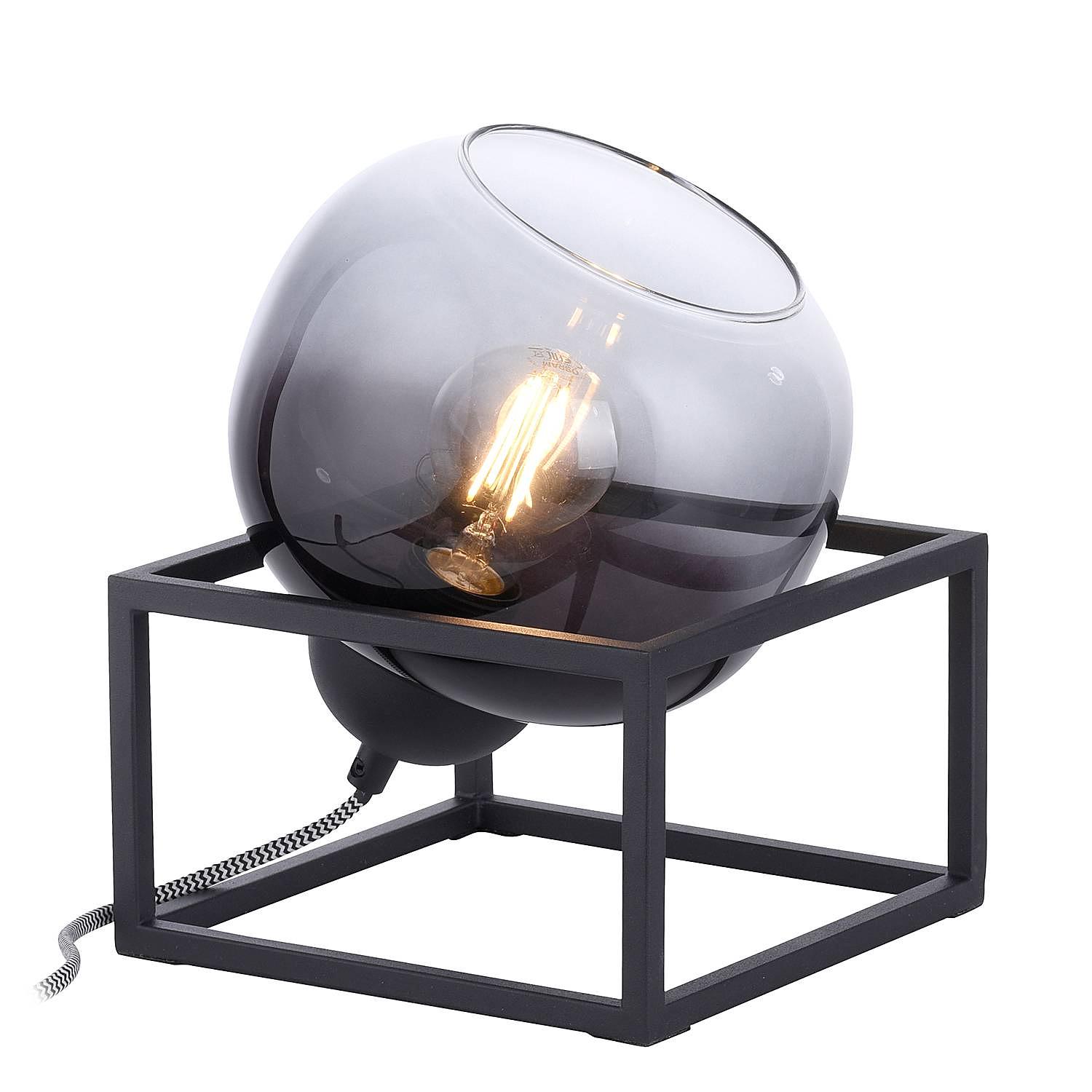 Tischleuchte Zea Rauchglas Schwarz 0