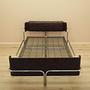 Vintage Bed Metal Frame Natural Leather Brown 1980s 4