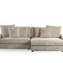 Sofa 3-Sitzer Chaiselongue Rechts Links Teakholz Beige 3