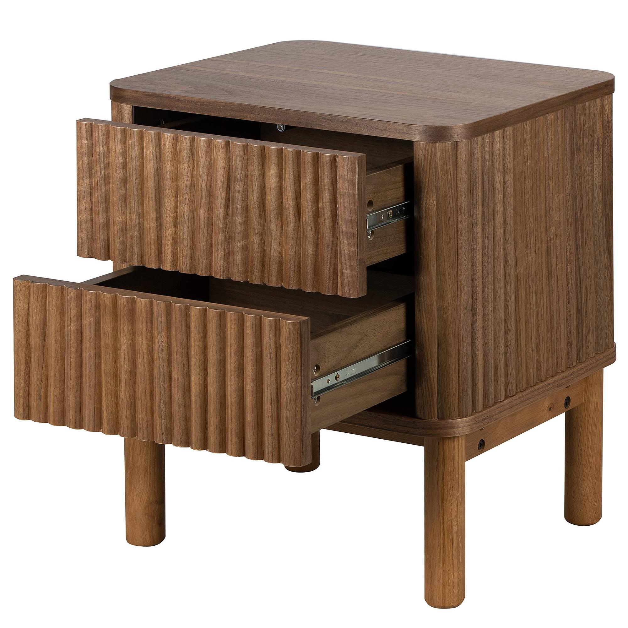 Strai Nachtkommode Furnierte Eiche Braun 2