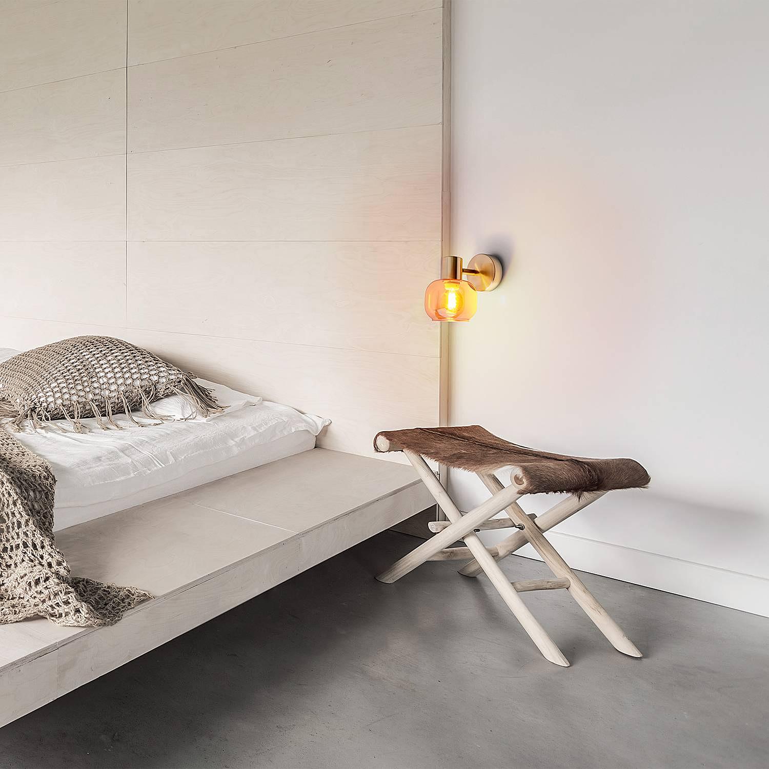 Libby Wall Light Clear Glass Iron Gold 2