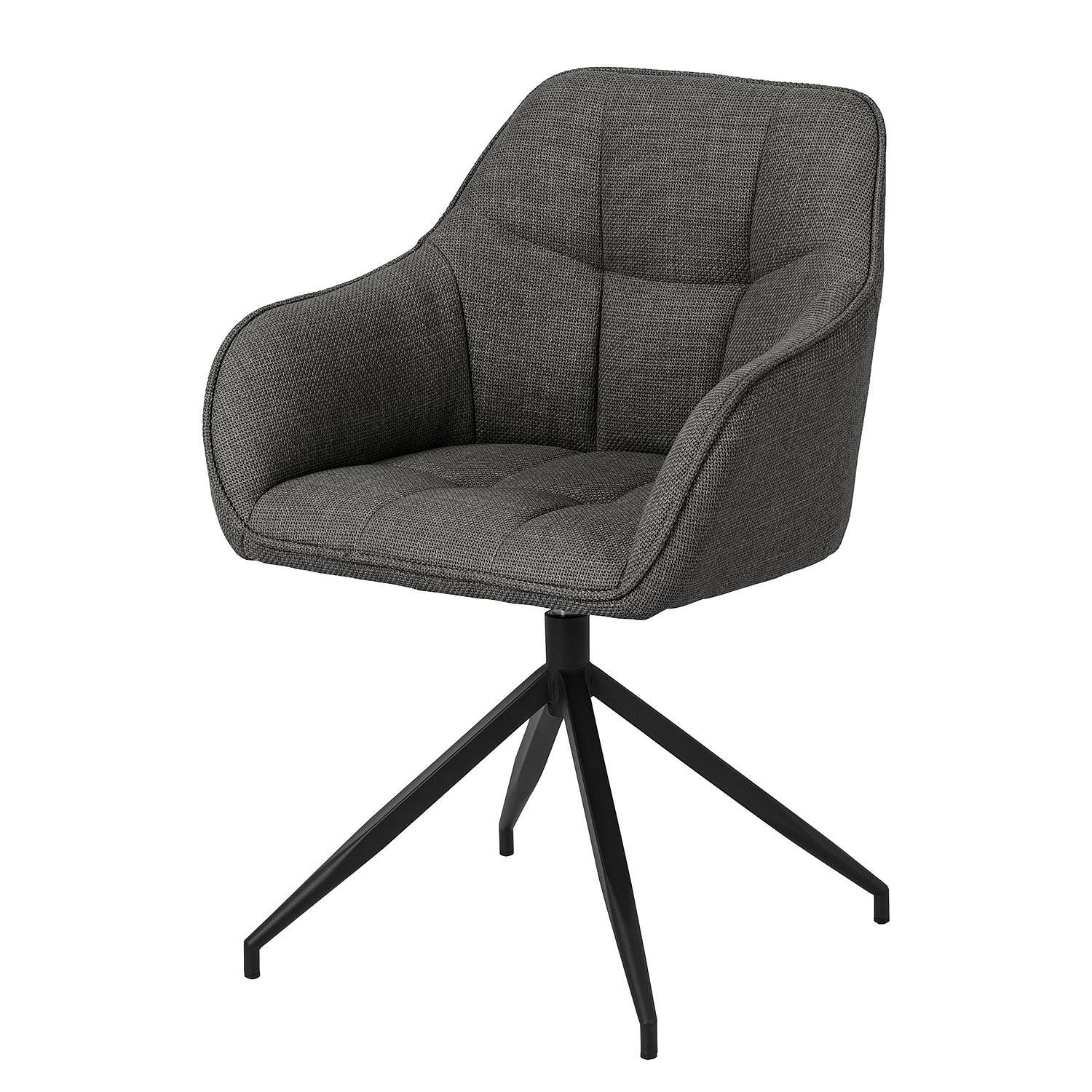 Swivel armchair Sidaon textured fabric Badia 0