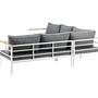 Mexico Corner Sofa Garden Furniture Set Metal Teak 3