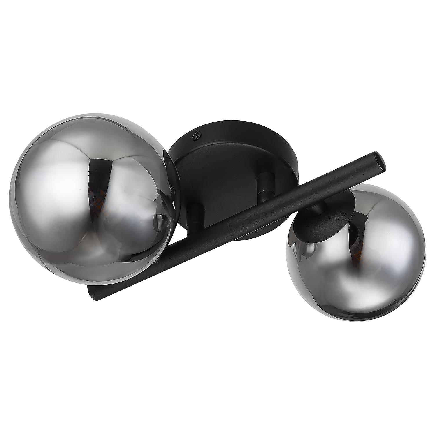 Riha LED Wall Light 2-Light Colored Glass Iron 3