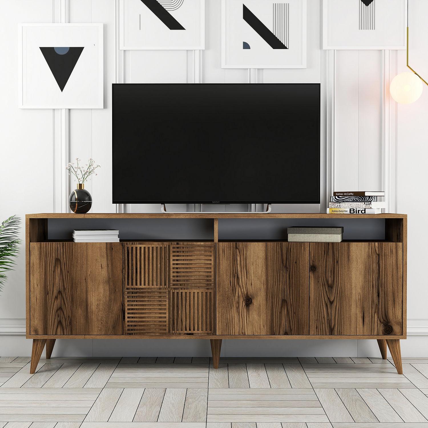 Milan Sideboard Walnussbraun 180cm 4