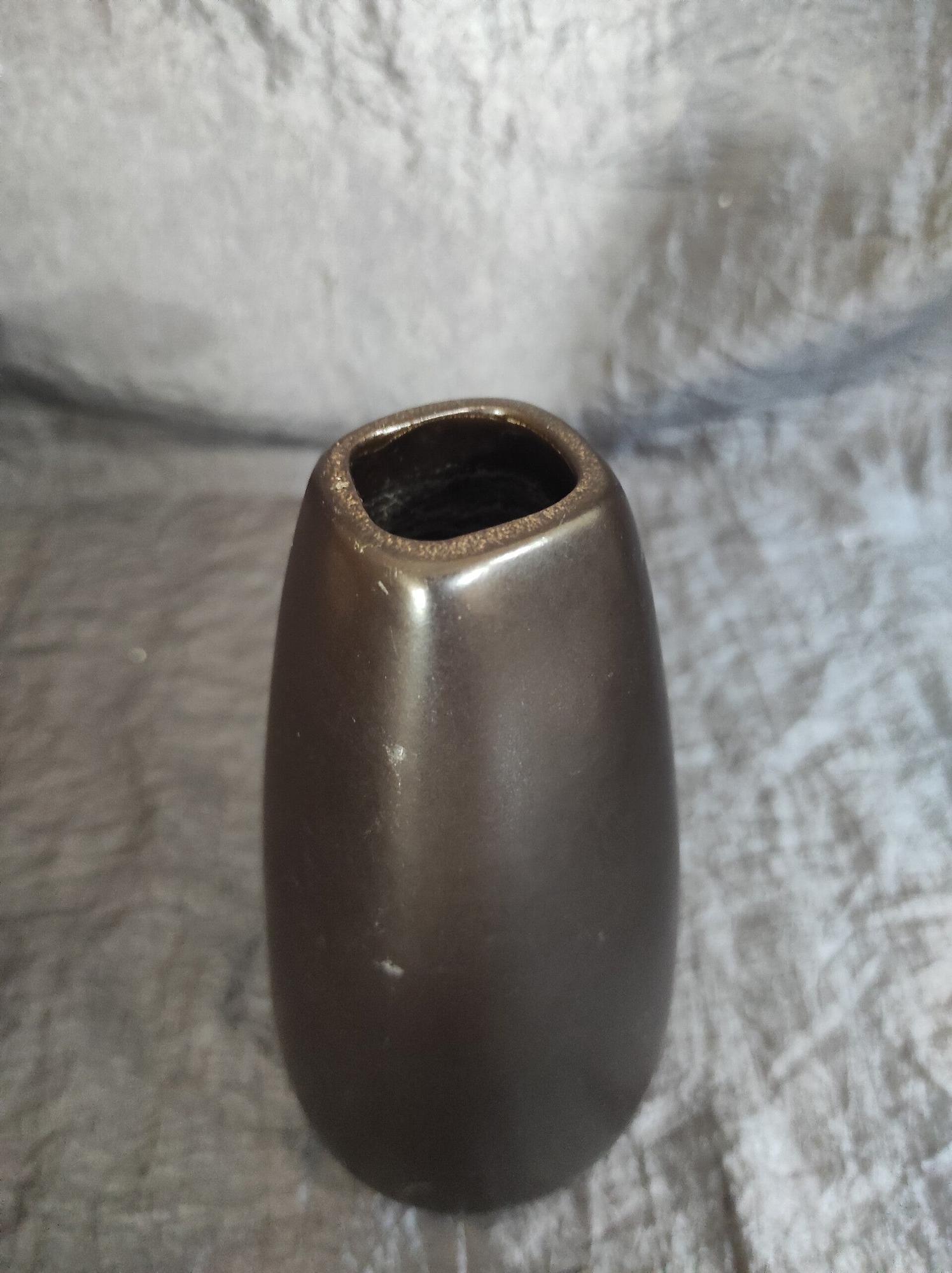 Vintage Keramikvase Braun  1