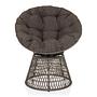 Weavora Papasansessel Drehbar mit Kissen Grau 2