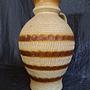 Vintage Keramik Vasen Creme Braun 1