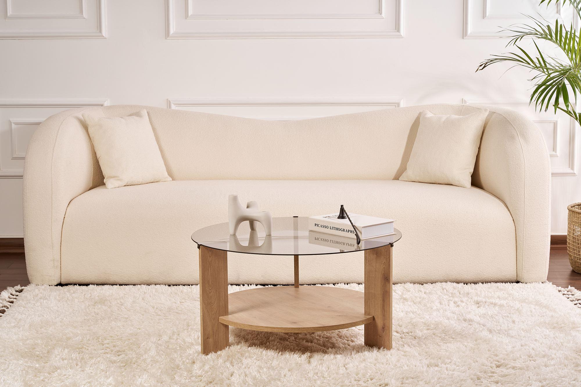 Clara Coffee table Sapphire Oak Smoke Ø75cm 2