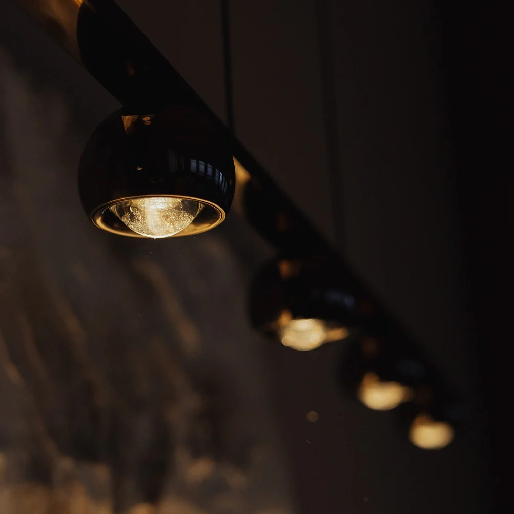 5-Flame Atropos Pendant Light Chrome Black 6