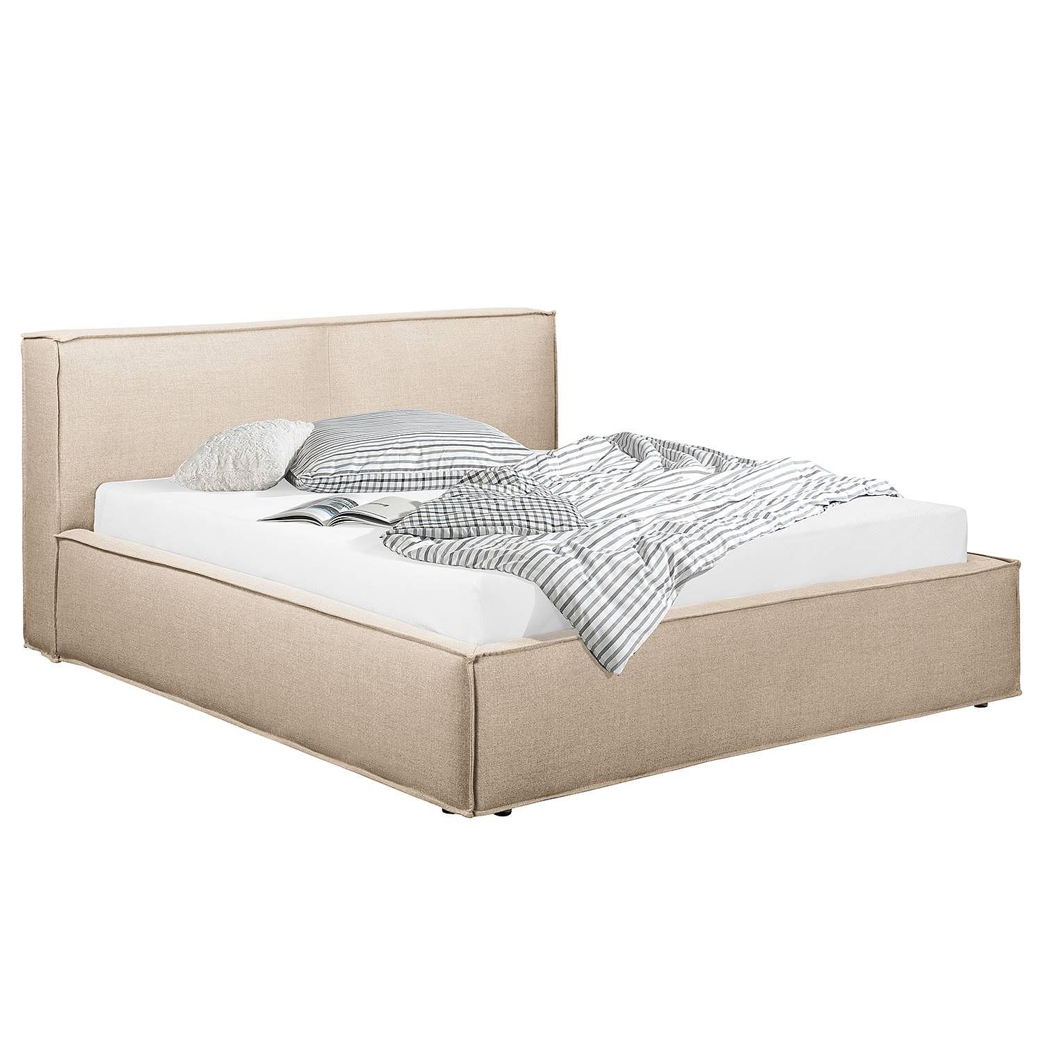 KINX Wechselbezug Polsterbett Flachgewebe Beige 180 x 200cm 4