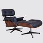 Eames Lounge Chair mit Ottoman Schwarz 1
