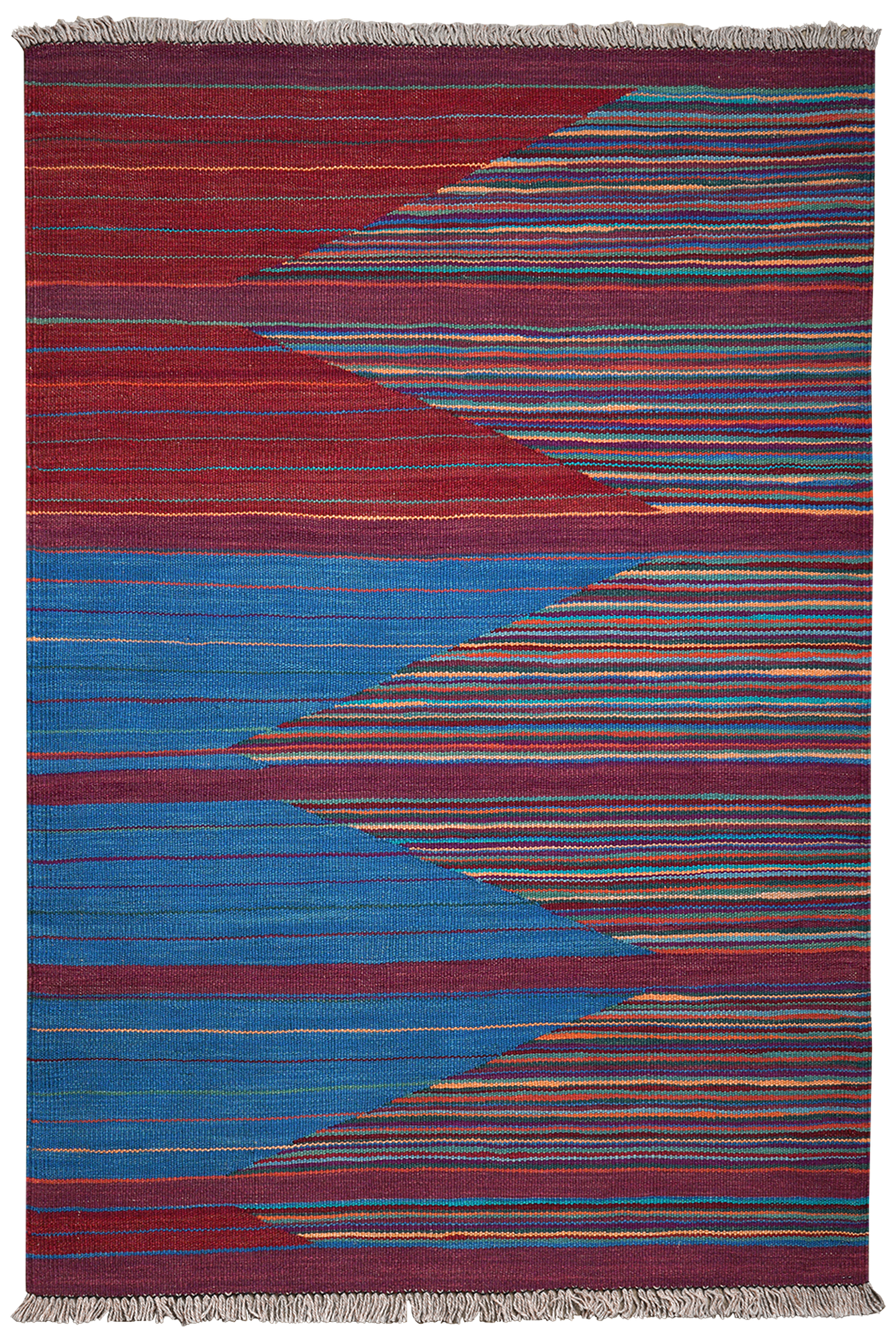 Kilim Gashgai Teppich Rot Blau 0