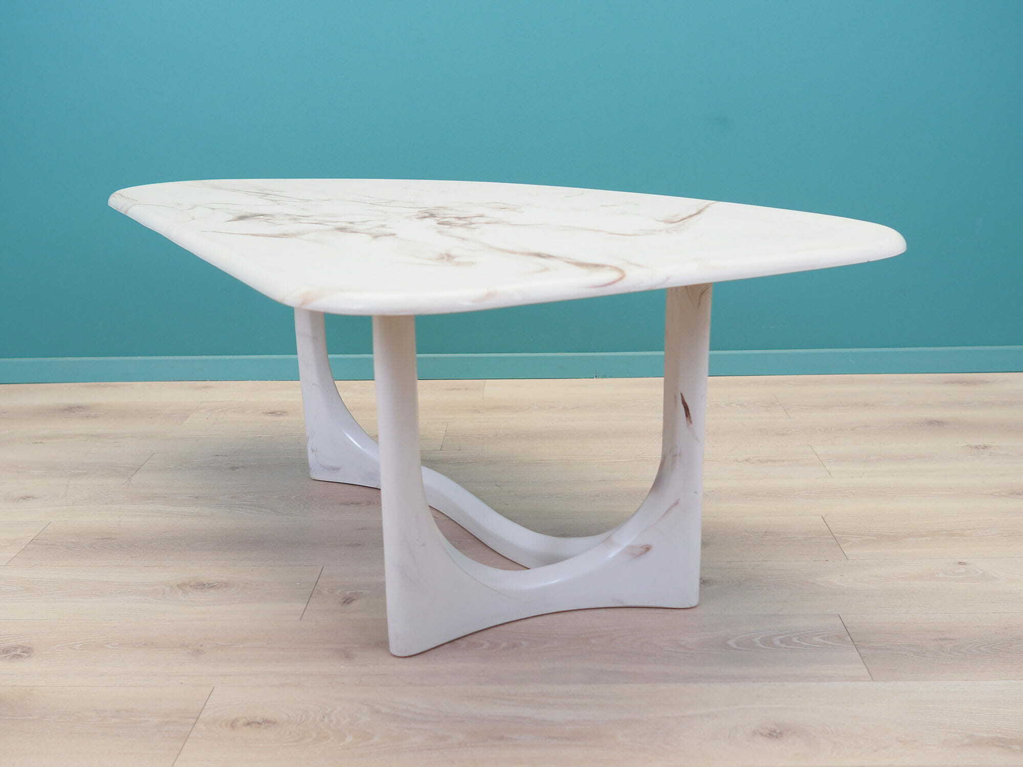 Vintage coffee table stone white 1970s 7