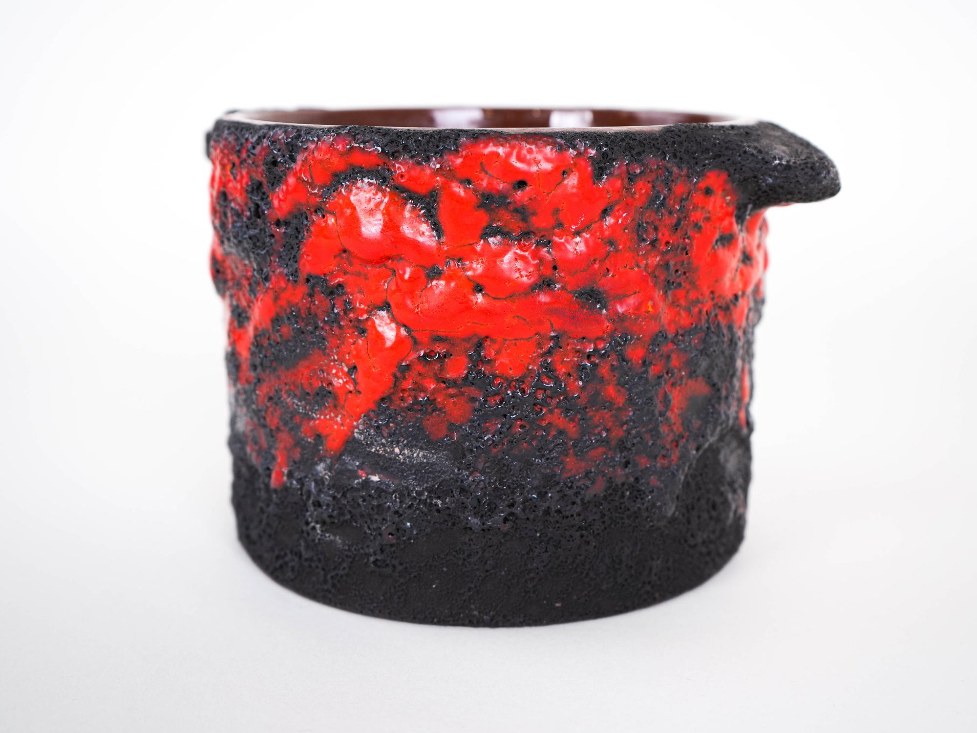 Ceramic vase Fat Lava 1960s 5