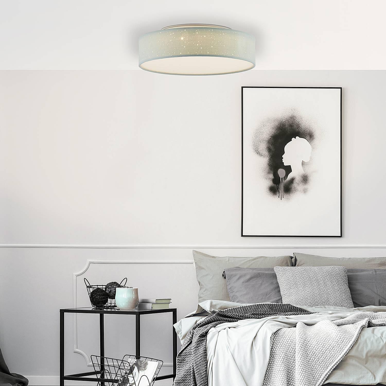 Baska LED-Deckenleuchte Mischgewebe Eisen 1-flammig 2