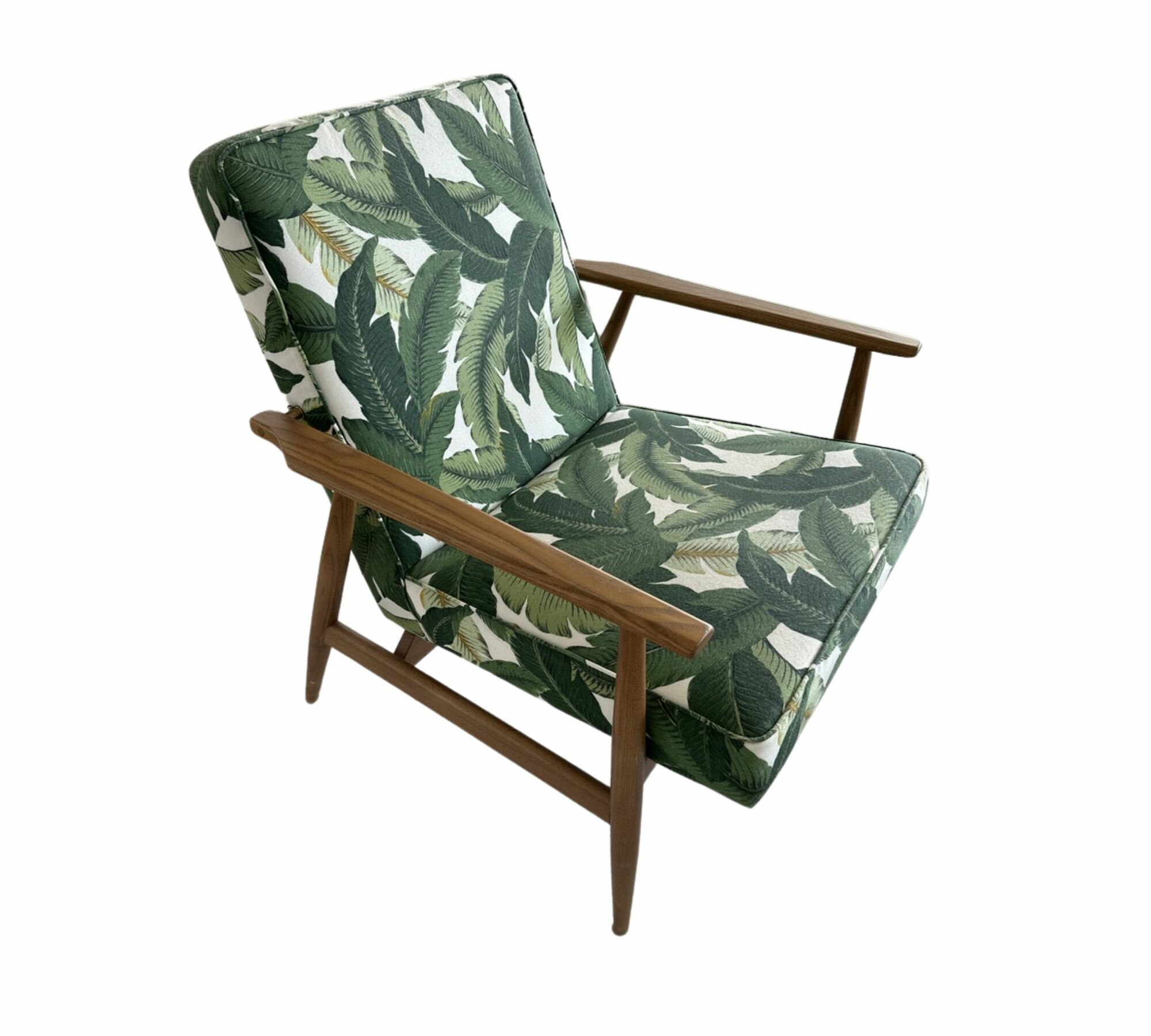 Fox Sessel und Fußhocker Textil Holz Mehrfarbig 4
