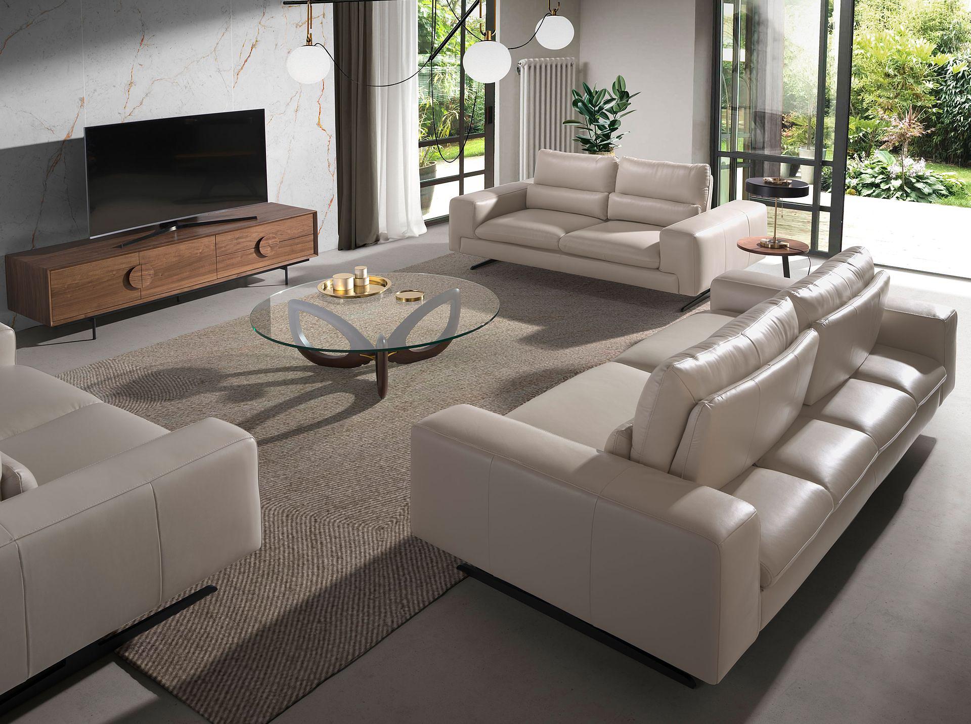 Round corner table walnut and black steel 2115 3