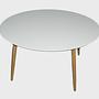 Hubert Couchtisch Weiß Oak Ø 90cm 3