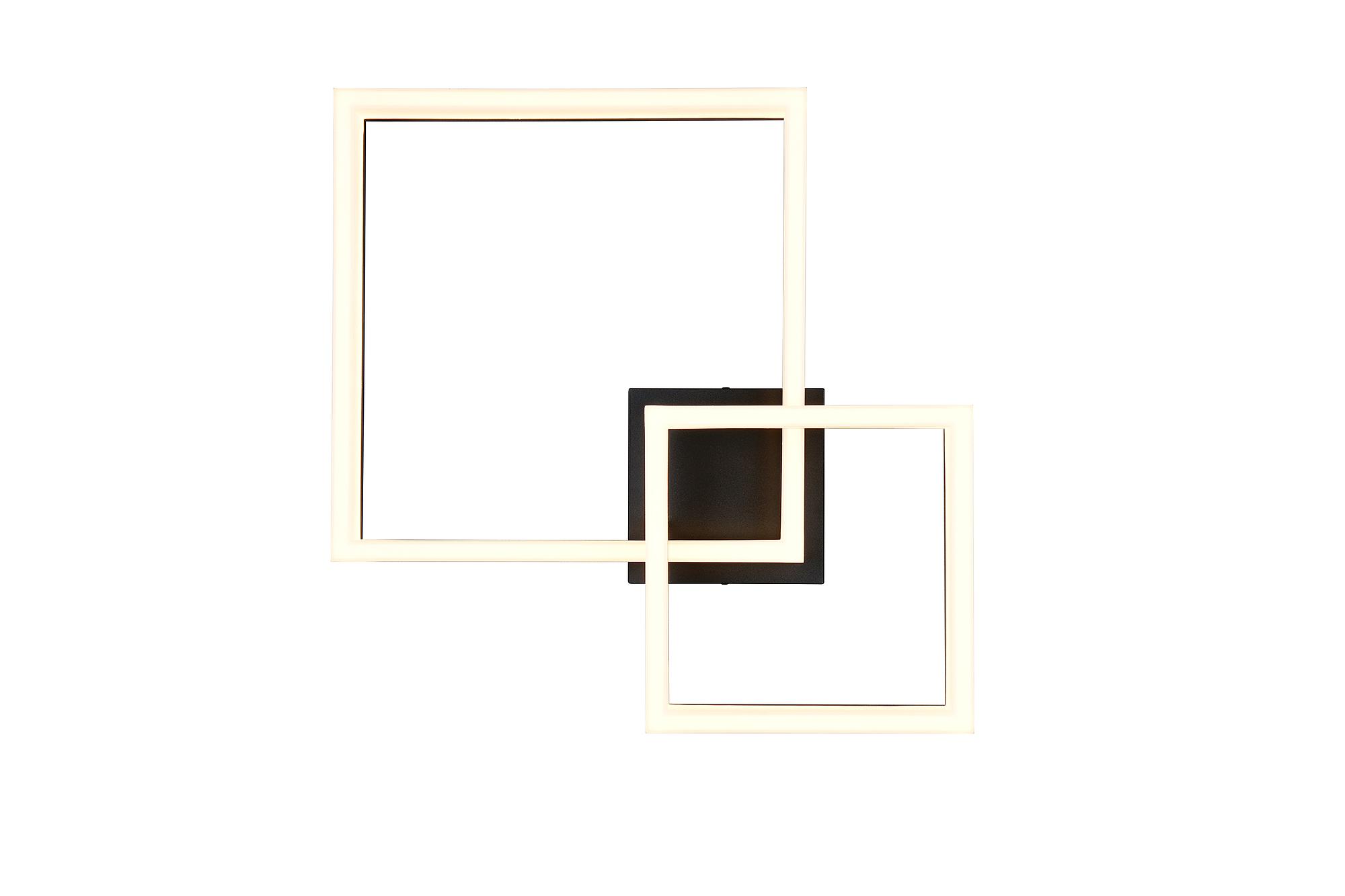 Camino LED Ceiling Light with 2 Squares Black 3
