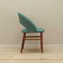 Vintage chair teak wood textile turquoise 1970s 6