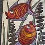 Vintage Wandfliese Keramik Bunt 2