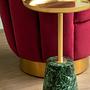 Avola Round Side Table Marble Iron Gold 2