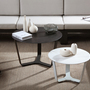 Moon Side Table Metal Stone White 2