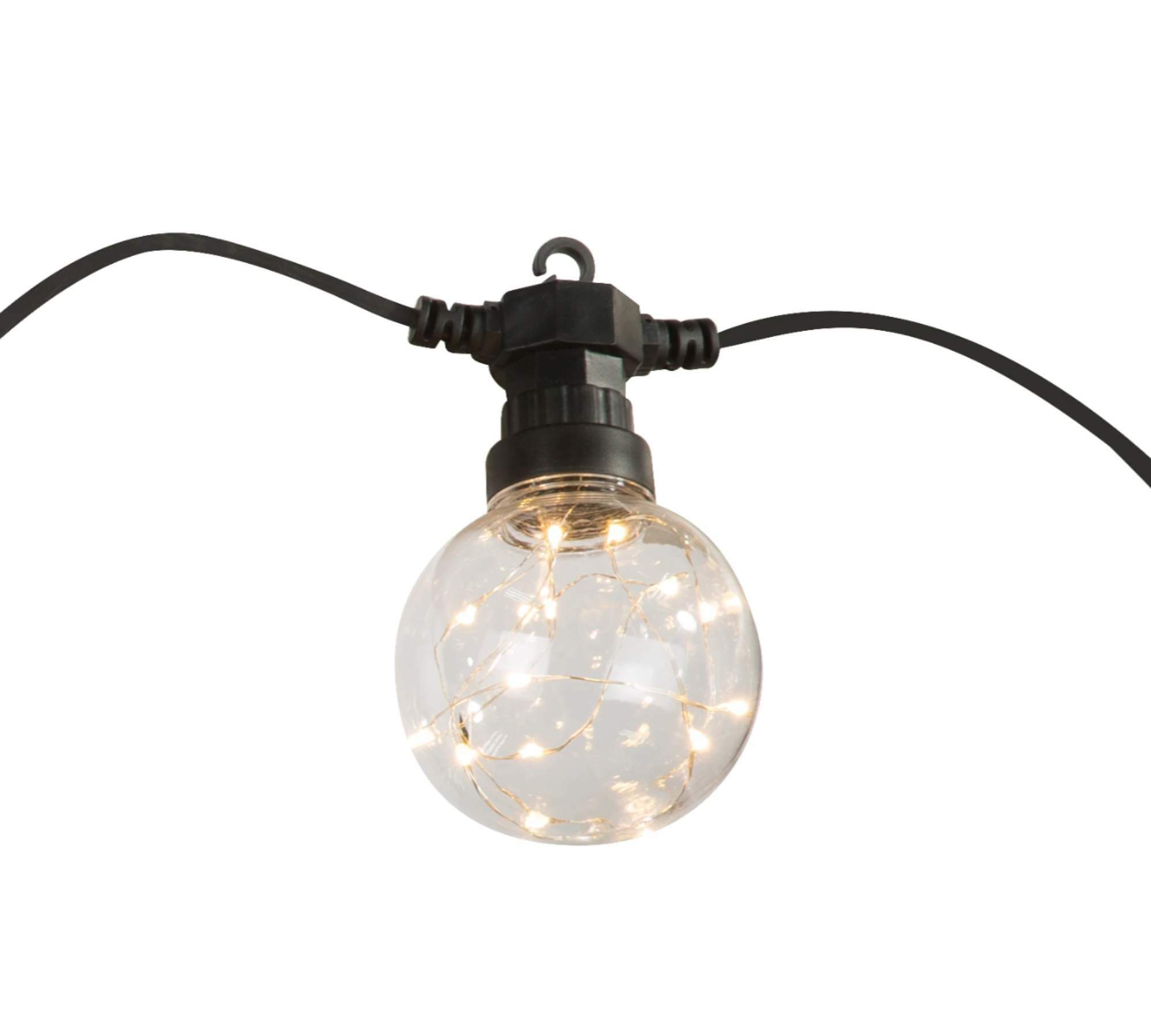 String lights 10-light plastic black 1