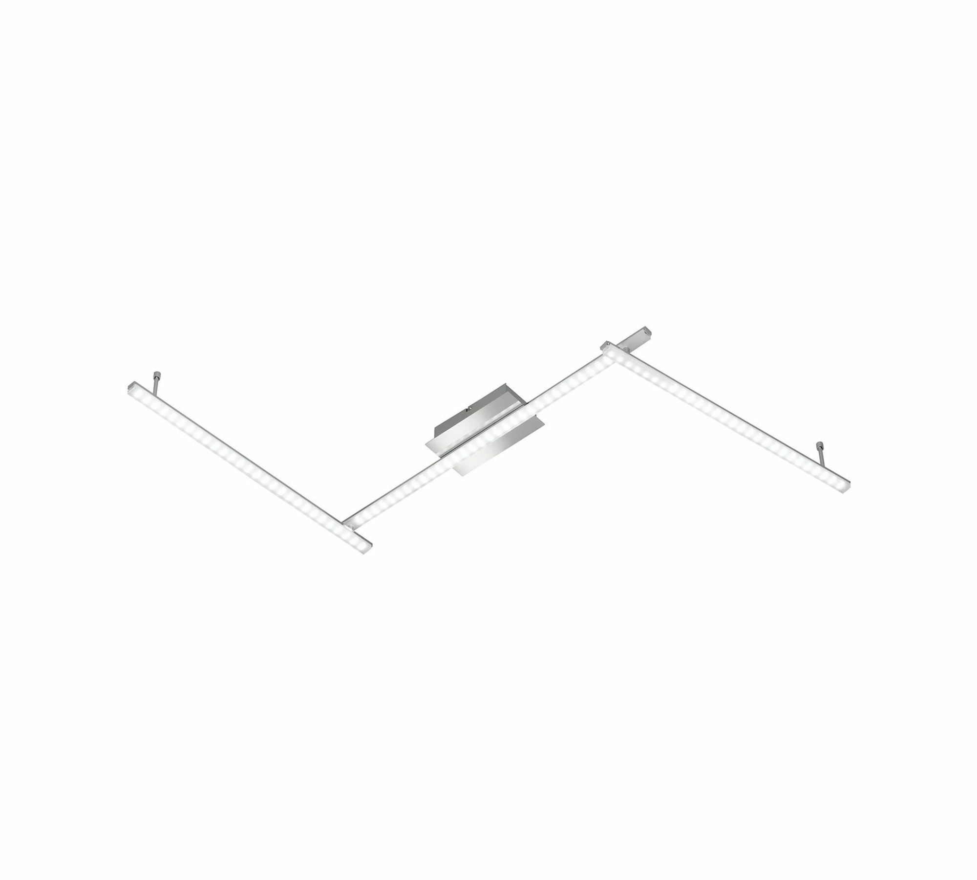 LED Deckenleuchte 3-flammig Glas Metall Weiß 0