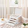 Jewelry Box La Chapelle IV Faux Leather / Velvet White / Beige 2