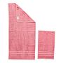 4-teilig Daily Uni III Handtuchset Baumwollstoff Rosa 1