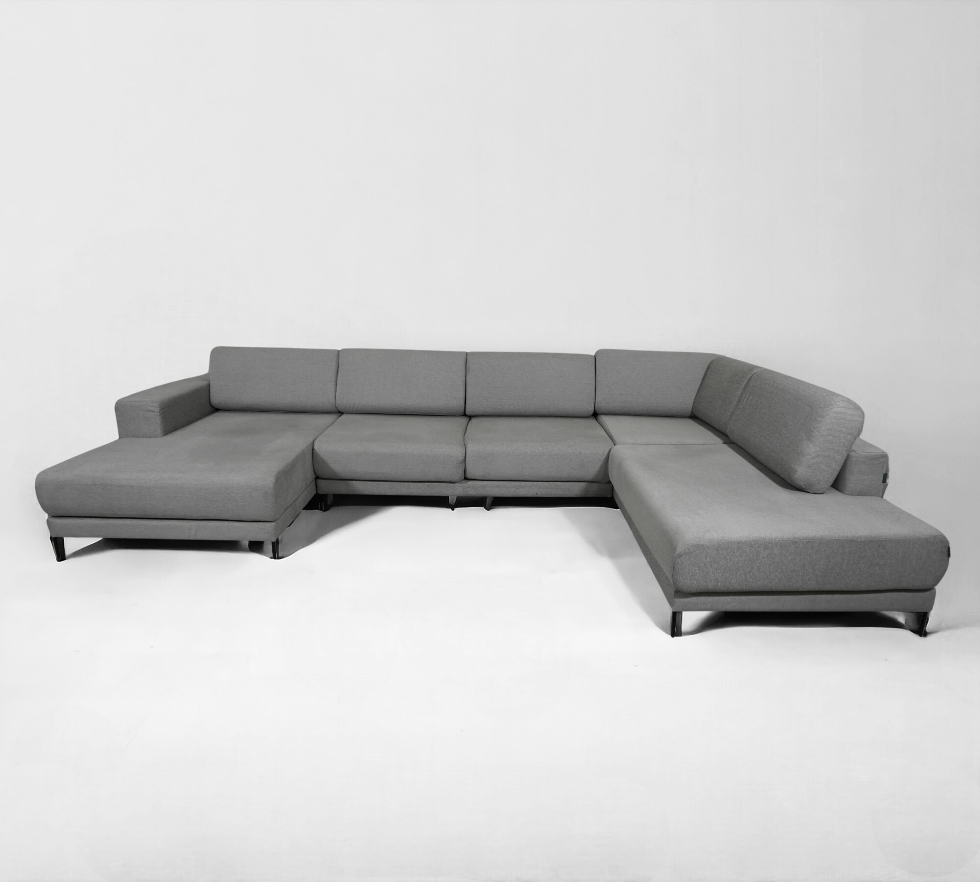 Tyme Sofa Landscape with Chaise Lounge Fine Fabric Slate Grey 0