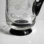Art Deco Karaffe Frankreich 1930er Schwarzes Glas 2
