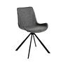 Dining chair textile dark grey 1