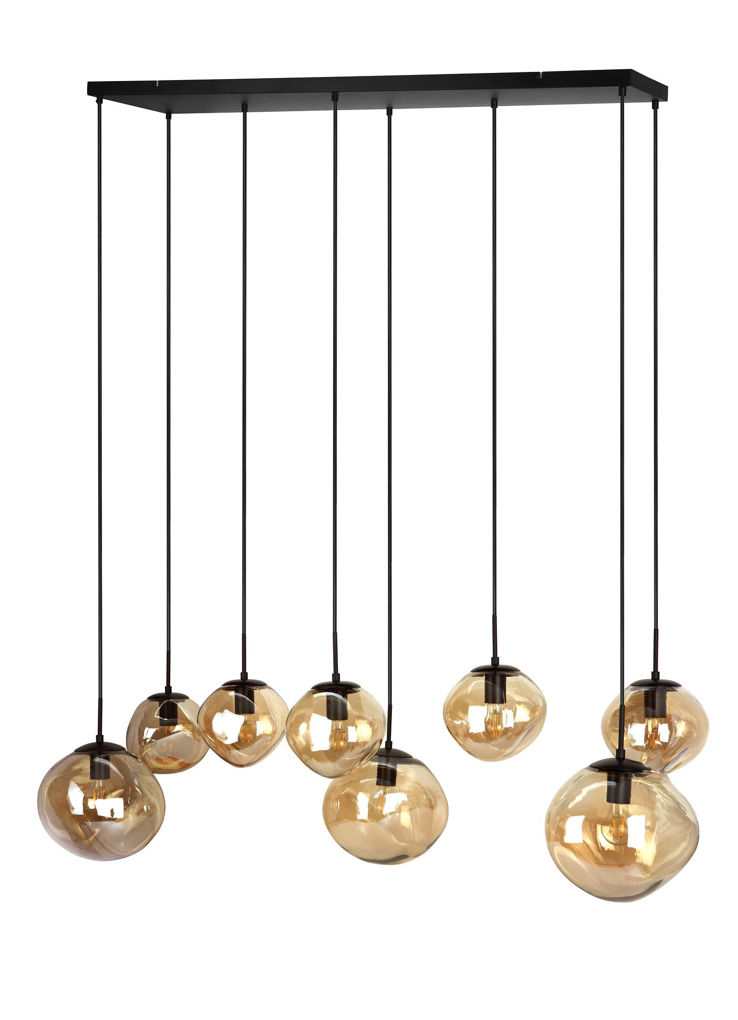 Lampada a sospensione vetro ambra 0