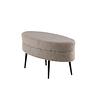 Otto Pouf Teddy Schwarz Beige  2