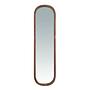 Oval mirror walnut veneer 1