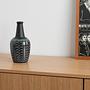Vase Steinzeug Blau 1