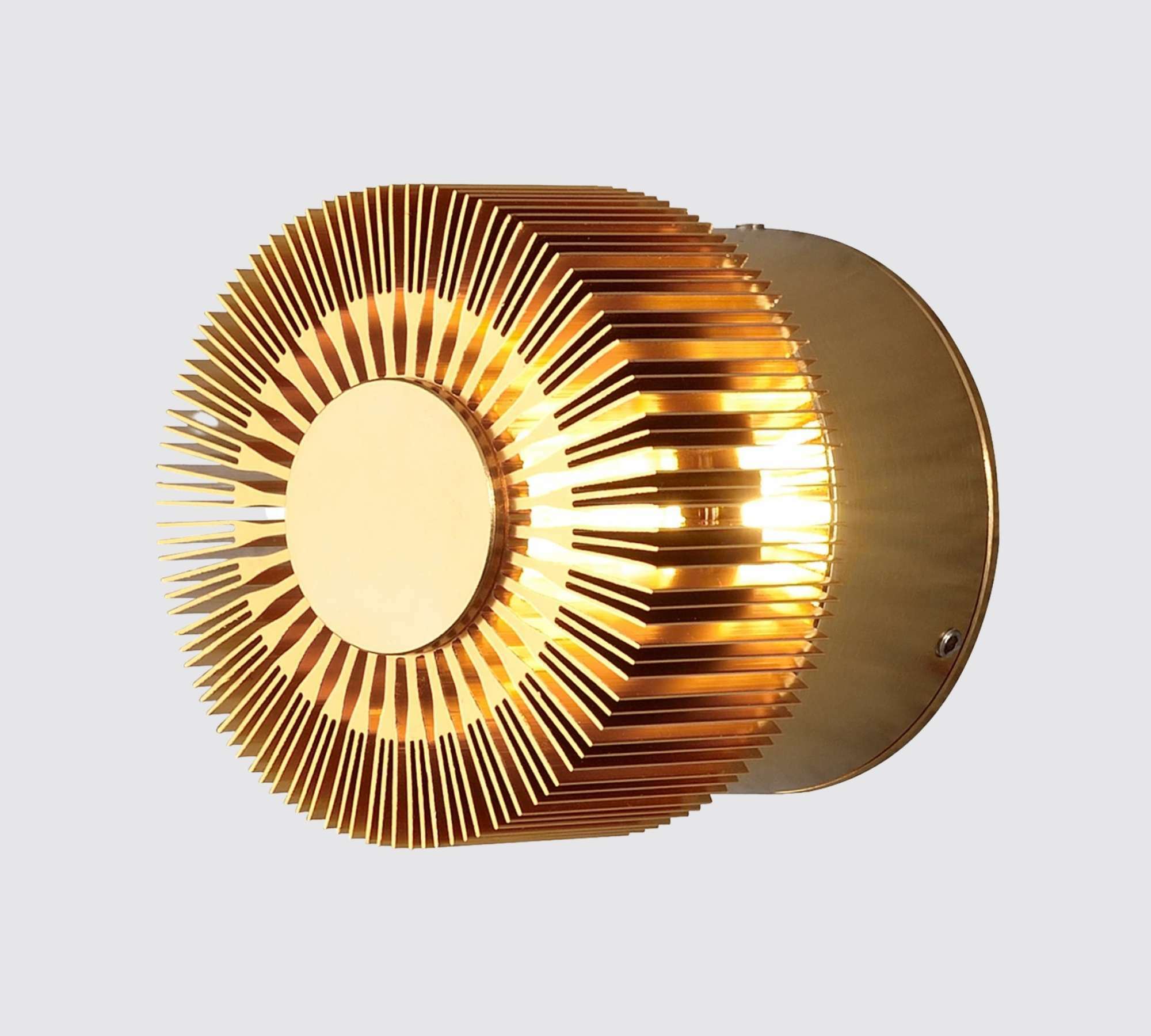 Indoor-Outdoor LED Wandleuchte Metall Gold 1