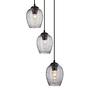 Cutler Pendant Lamp Iron Smoke Glass 3-Light 0