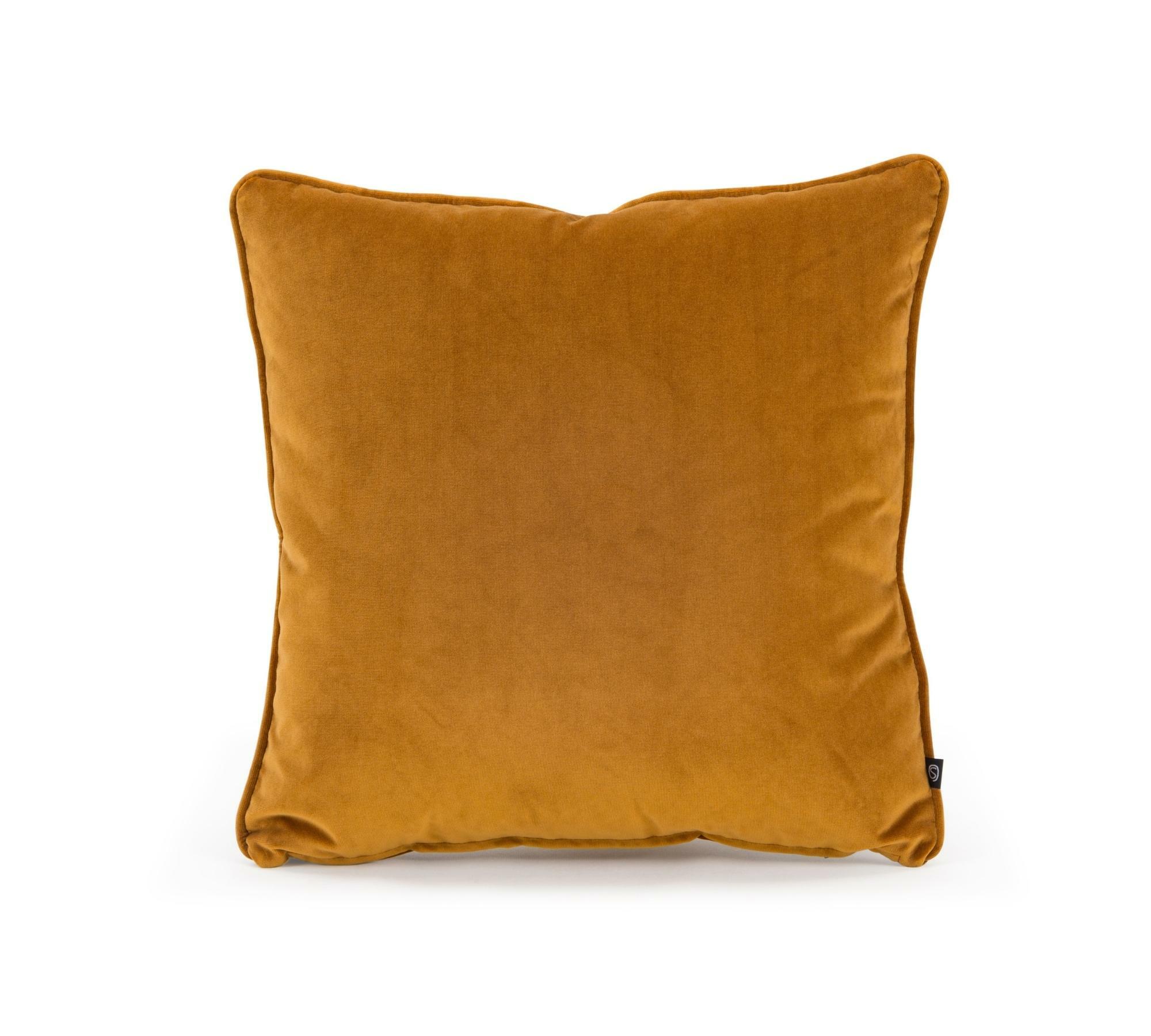 Posh Kissen Velour Matt Amber mit Daunenfüllung 50 x 50 cm 0