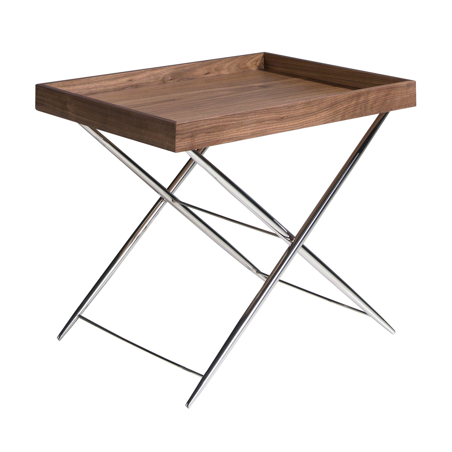 Rectangular side table brown 0
